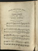 Rosa Lee Quick Step. Arranged for the Piano Forte by James Hunter.